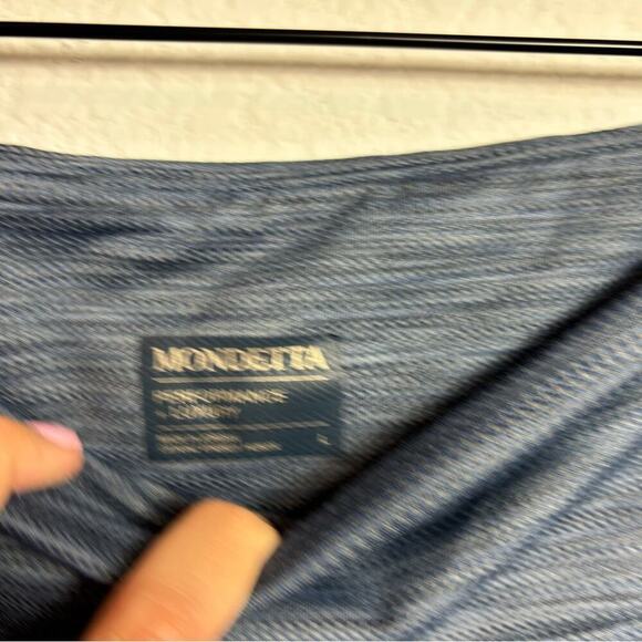 MONDETTA PERFORMANCE LUXURY WOMEN BLUE ATHLETIC WORKING OUT LEGGINGS WITH POCKET - Picture 5 of 7